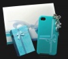 Tiffany bow Set A2 - 3.5mm bow Anti dust Ear Cap Dock Plug Tiffany iPhone 4 4S case - iStore-Blue/Green