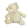 North American Bear Company Smushy Elephant Pink Ribbon, Ivory, Large