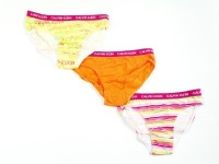 Calvin Klein Girls Bikini Underwear, 3-Pack Multi (L 10/12)