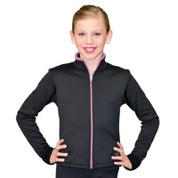 ChloeNoel Black Pink Zip Ice Skate Jacket Adult M