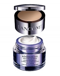 Ultimate Eye Care Duo: 2 Formulas - 6 Visible ActionsSkin truthYouthful-looking eyes are the key to a youthful-looking face. The eye area is the most delicate part of the face, so it is the first area to show the signs of aging.Lancôme innovationEye care at its peak. Lancôme introduces its ultimate eye care system, Rénergie Eye Multiple Action, a unique combination of two treatments for six visible anti-aging actions.– Eyelids are visibly lifted – The appearance of fine lines and wrinkles is virtually erased – The eye contour looks firmer – Under-eye bags are visibly deflated– Dark circles appear faded– The eye contour looks illuminatedThe eye area is visibly revitalized. In just 4 weeks, the whole face looks up to 5 years younger.