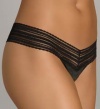 Hanky Panky Low Rise Organic Supima Cotton Thong, One Size, Black