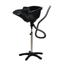 BLACK PORTABLE Height Adjustable Shampoo Basin Hair Bowl Salon Treatment Tool