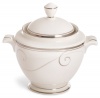 Noritake Platinum Wave Sugar Bowl with Cover