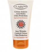 Sun Wrinkle Control Cream SPF 30 Ultra Protection for sun sensitive skin. Lightweight, oil-free sun cream helps safeguard sensitive skin from the hazards of immediate and long-term sun exposure. Allows for a safer, longer-lasting tan Promotes healthier-looking skin 2.7 oz.