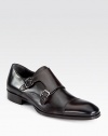 Sleek, sophisticated Italian leather structures an updated, double monk strap slip-on, secured by a supportive leather sole.Leather upperLeather liningPadded insoleLeather soleMade in Italy