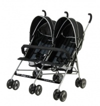 Dream On Me Double Twin Stroller, Black