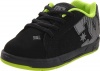 DC Kids Court Graffik Elastic Sneaker (Toddler),Black/Battleship/Lime,10 M US Toddler