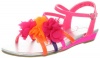 Jessica Simpson Teina Ankle-Strap Sandal (Little Kid/Big Kid),Pink/Tangerine,1 M US Little Kid