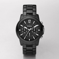 Fossil Grant Ceramic Watch - Black