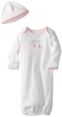 Little Me Baby-Girls Newborn Thank Heavens Gown and Hat, Pink, 0-3 Months