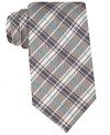 Pick up the pace of dress-to-impress style with this Perry Ellis plaid silk tie.