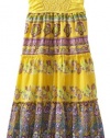 Bloome Girls 7-16 Mixed Print Maxi Dress, Yellow, 7