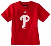 MLB Boys Philadelphia Phillies Team Logo Short Sleeve Tee (Red, 4)