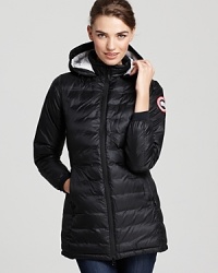 Canada Goose's Camp hooded jacket keeps things lightweight but warm with a Hutterite duck down filling.