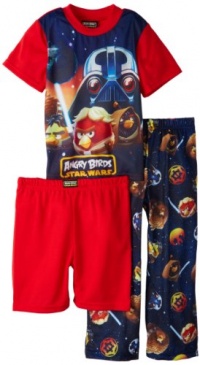 AME Boy's New Hope Star Wars/Angry Birds 3 Piece Sleepwear Set, Multi, 6