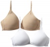 Maidenform Girls 7-16 2 Pack Molded Triangle Underwire, Nude/White, 36A