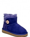 UGG Australia Girl's Mini Bailey Button 12,BLUEBERRY