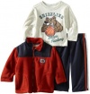 Kids Headquarters Baby-Boys Infant 3 Pieces Set Jacket Grizzlies and Pant, Orange/White, 12 Months