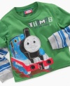 He'll totally be on board with this adorable Thomas the Train layered tee by Nannette.