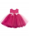 Rare Editions Baby-Girls Infant Ballerina Dress, Fuchsia, 12 Months