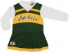 Green Bay Packers Girls 7-16 Green Jumper & Turtleneck Set, Multi, Medium (10/12)