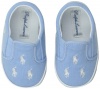 Ralph Lauren Layette Bal Harbour Repeat Slip-On (Infant/Toddler),Light Blue/White Ponies,3 M US Infant