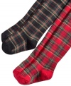 Pretty plaid style. She can add a classic cute to her look with these plaid tights from Ralph Lauren.