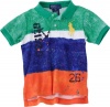 Polo Ralph Lauren Infant Boys Big Pony Printed Mesh Polo (9 Month, Green Multi)