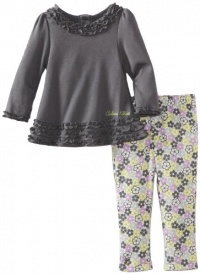 Calvin Klein Baby-girls Infant Tunic with Printed Leggings, Assorted, 24 Months