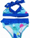 Pink Platinum Toddler 2-4T Girls 2 Pc Set Ocean Whales UV Ptotection Swim Suit