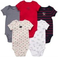 Carter's 5-Pack Short Sleeve Bodysuits - Football - 3M