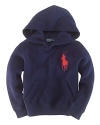 A Big Pony Fleece Hoodie is a classic layering piece that is perfect for every boy's wardrobe.