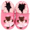 Robeez Soft Soles Princess Bear Crib Shoe (Infant/Toddler),Azalea/Pink,6-12 Months (2.5-4 M US Infant)