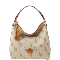 Dooney & Bourke Signature Jacquard Zipper Top Sac, Brown