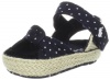 Ralph Lauren Layette Fistina Espadrille (Infant/toddler),Navy Polka Dot,4 M US Toddler