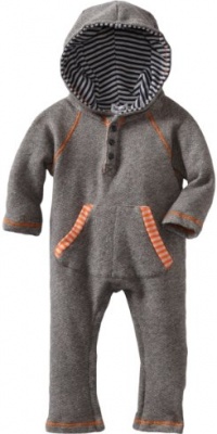 Splendid Littles Baby-boys Infant Colorblock Stripe Active Playsuit, Navy/Carrot, 6-12 Months