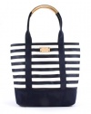 Kate Spade New York Collins Avenue Tarin Tote (Navy/Cream Stripe)