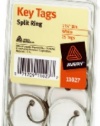 Avery Key Tags, Split Ring, White, 1.25 Inch Diameter, Pack of 25 (11027)