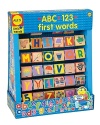 Turn to learn your ABC's and 123's! Thirty-six solid wooden tiles also feature first words.