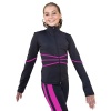 ChloeNoel Black Fuchsia Stripe Skating Jacket Adult M