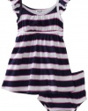 Splendid Littles Baby-girls Infant Scarf Stripe Dress, Denim, 18-24 Months