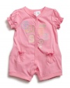 GUESS Guess Logo Romper, PINK (3/6M)