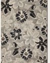 Couristan 6351/5313 Everest Wild Daisy/Grey-Black-White 3-Feet 11-Inch by 5-Feet 3-Inch Rug