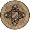 Nourison 2000 2028 Round Rug, Black, 6.0-Feet by 6.0-Feet