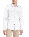 Marc Ecko Cut & Sew Men's Solid Poplin Military Shirt