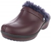 Crocs Cheerful Christy Fuzzy Clog (Toddler/Little Kid),Eggplant/Navy,1 M US Little Kid/ 3 M US Women's