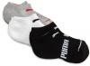 Puma  Boys 8-20 3 Pack Runner Socks, Black/White/Heather, 9-11