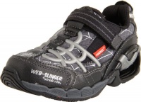 Stride Rite Kid's Web-Slinger Sneaker, Black/Grey, 9 M US Toddler