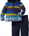 Splendid Littles Baby-Boys Newborn Camden Stripe Henley Set, Drummer Boy, 6-12 Months